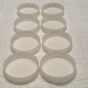 Set of 8 Tupperware Large Size Hamburger Keeper Stackable Great Condition